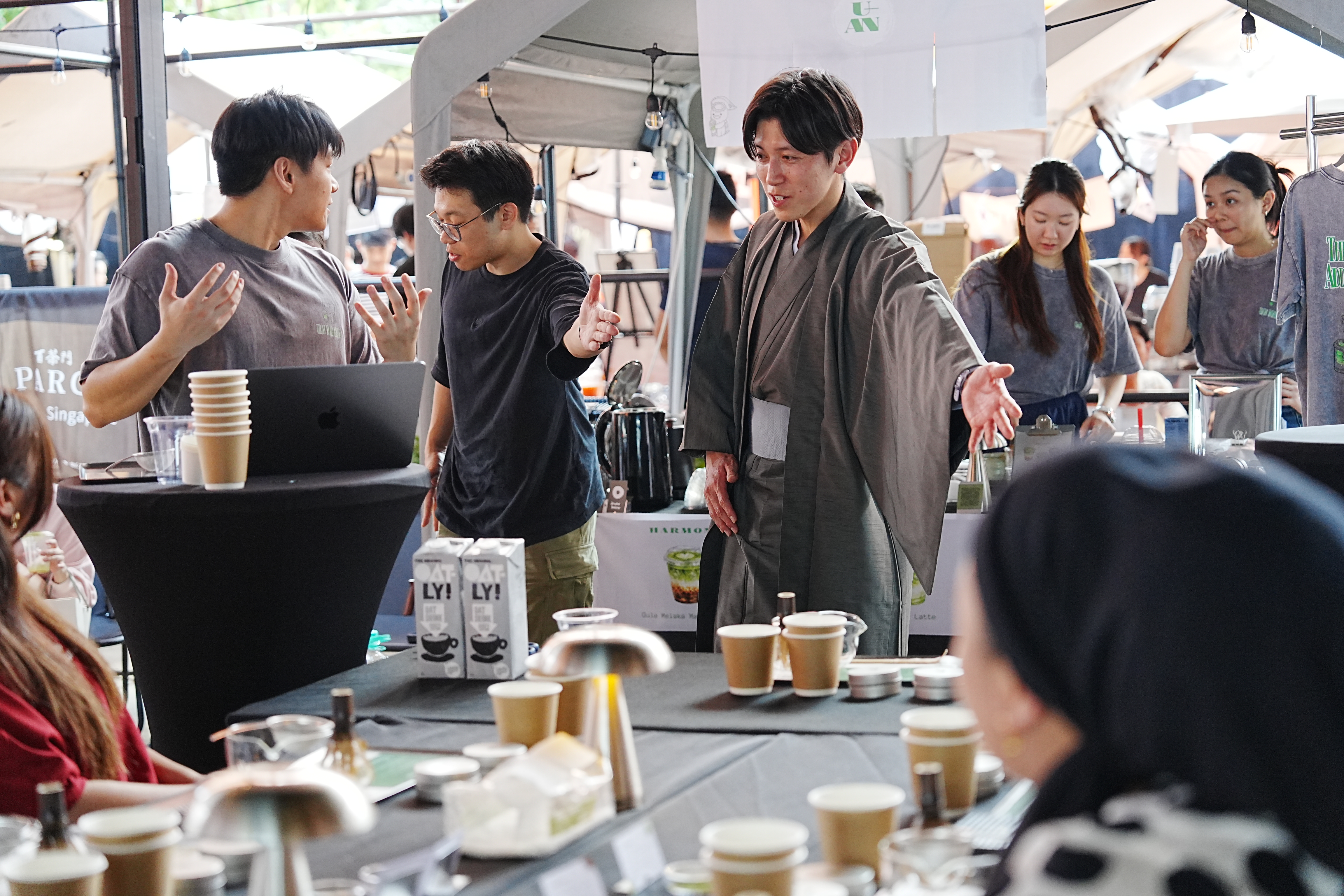 Takahiro presenting matcha
