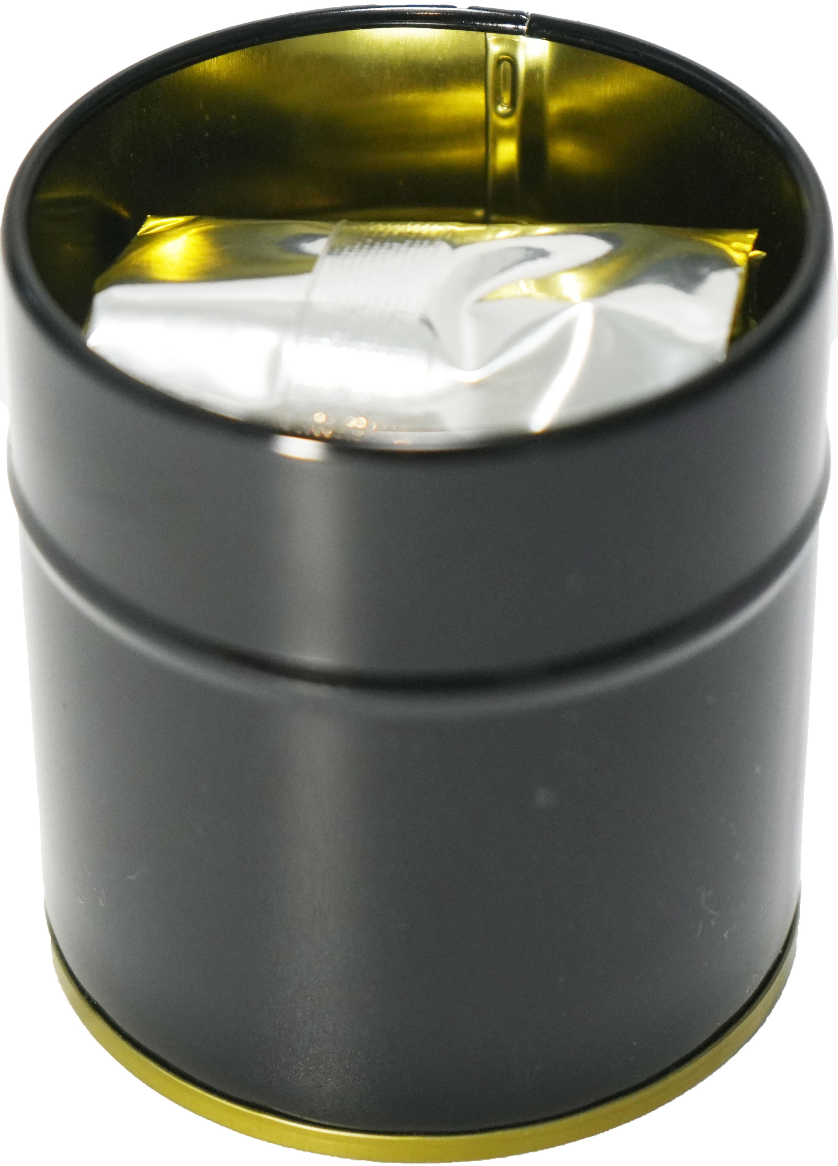 Tin with lid removed